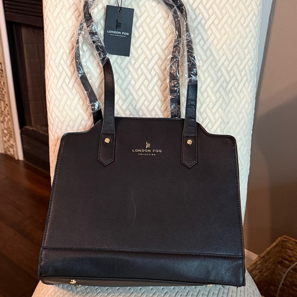 London Fog Black Tote Bag - Picture 1 of 1